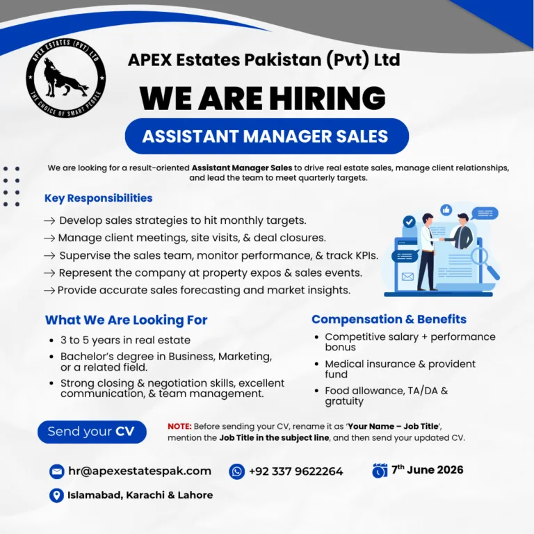 ASSISTANT MANAGER – SALES