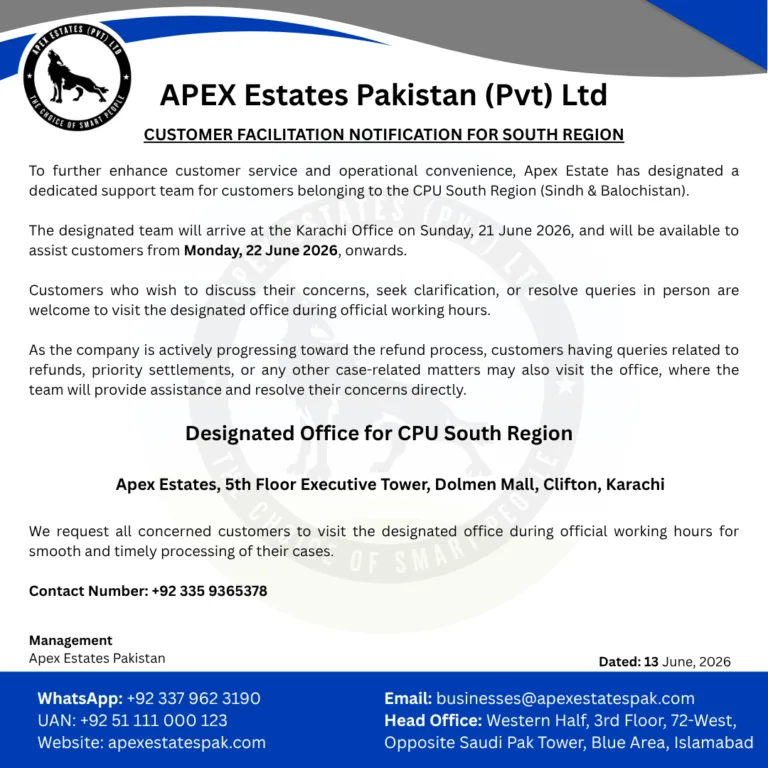 Customer Facilitation Notification for South Region